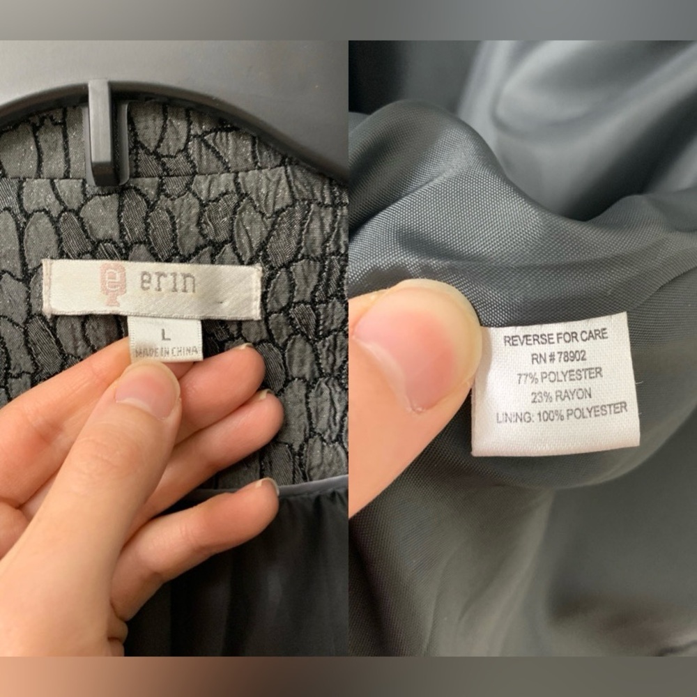 Grey / Silver Patterned Blazer / Jacket - Picture 12 of 17